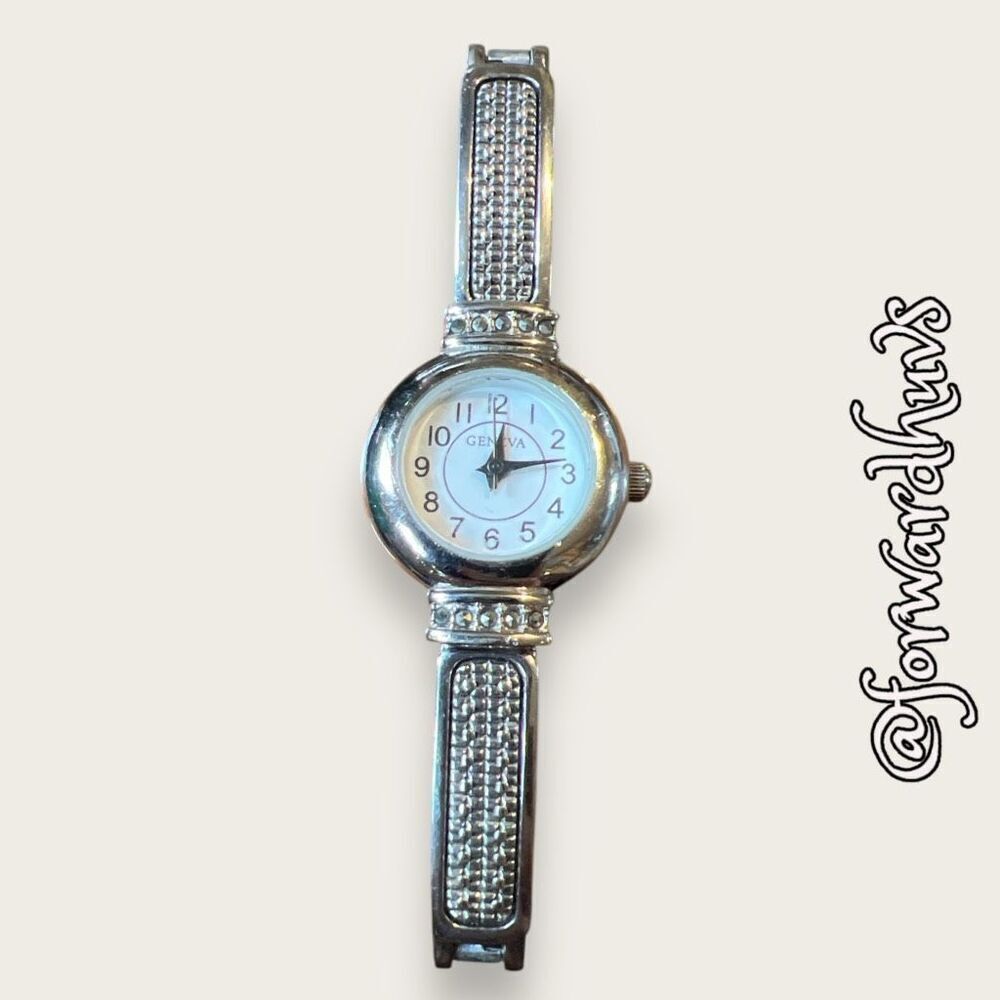 Bundle Sale 3 for $15 | Geneva Silver-tone Stretch Watch NEEDS BATTERY